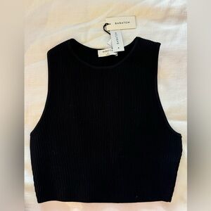 Babaton SCULPT KNIT RACER CROPPED TANK
